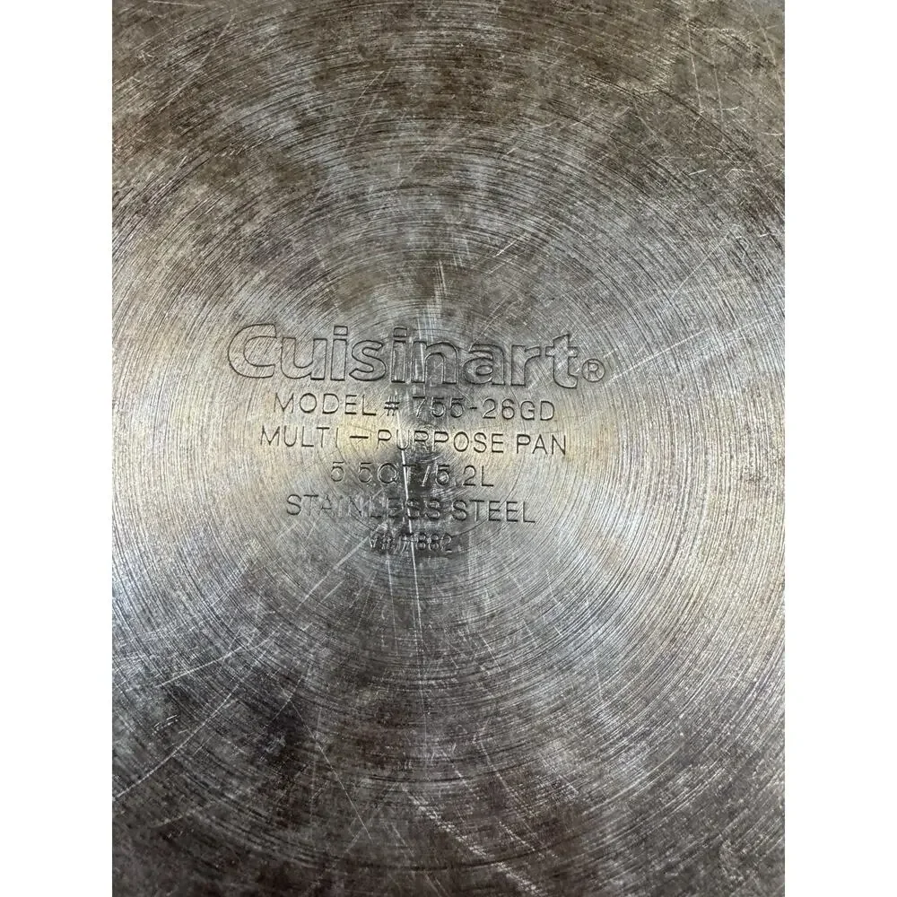 Cuisinart 5.5 Qt Stainless Steel Multi Purpose Pan Dutch Oven 755-26GD No Lid